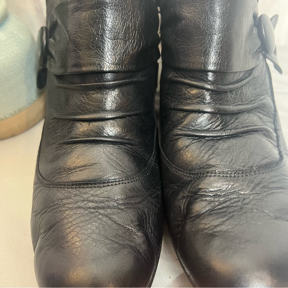 Rieker Black Leather Lightweight Antistress Ankle Bootie sz 41/9.5 - Picture 9 of 10